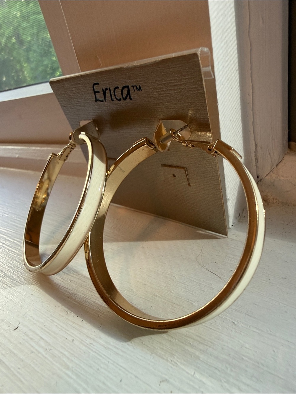 Erica Gold Hoop Earrings - Classic Large Hoops